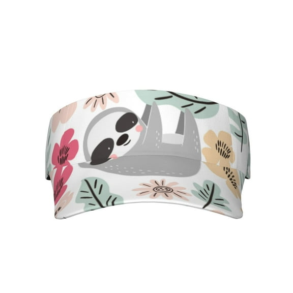 Kll Sport Sun Visor Hats Ball Caps Empty Top Baseball Sun Cap For Men Women-Cute Cartoon Sloth
