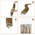 thumbnail image 5 of MY-LADY 100% Human Hair Extensions Remy Real Natural Hair Hairpiece Mirco Ring Tubes Hair Thick Micro Loop Extensions Hair for Women 16inch #12P613 Golden Brown & Bleach Blonde, 5 of 8