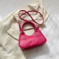 thumbnail image 4 of Bolsa de hombro Hobo para mujer, de mensajero con remaches Punk de PU suave para niñas (rosa roja) JShteea Para Estrenar, 4 of 9