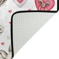 thumbnail image 5 of SKYSONIC Watercolor Bunny Rabbits Non-Slip Area Rug, Valentine's Heart Floor Carpet Comfort Floor Mats Decor for Indoor Front Porch Living Room Bedroom Kitchen, 36"x24", 5 of 5