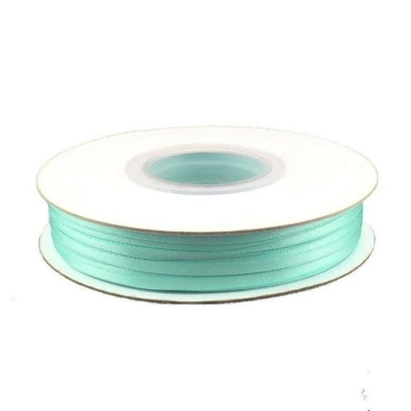 1/8 Inch Double Faced Satin Ribbon - Aqua - 100 Yard Spool