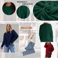 thumbnail image 6 of SUNBS Oversized Sweaters for Women Cable Knit Crewneck Pullover Casual Long Sleeve Top Fall Womens Clothes, 6 of 7