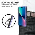 thumbnail image 5 of Allytechgroup for Samsung Galaxy S24 Ultra Case with Belt Clip Holster, Slim Phone Not Hot/Fast Heat Dissipation Case with Kickstand Military Grade Drop Protection for Galaxy S24 Ultra, Purple, 5 of 11