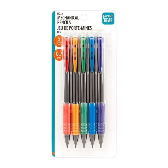 Crayons mécaniques Pen+Gear No. 2, 0,7 mm, lot de 5