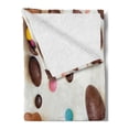 thumbnail image 2 of Easter Bunny Soft Flannel Fleece Throw Blanket, Colorful Spring Holiday Ornaments Elements Chocolate Egg, Cozy Plush for Indoor and Outdoor Use, 50" x 60", Pale Caramel Multicolor, by Ambesonne, 2 of 5