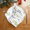thumbnail image 2 of Coolnut Set of 4 Lavender Wildflowers Satin Napkin Square 20 Inches Table Napkins Soft Smooth Decorative Napkins for Wedding Banquet Party Decoration, 2 of 6