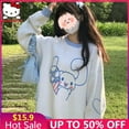 thumbnail image 2 of Sanrio Cinnamoroll Sweater Womens Cartoon Kawaii My Melody Kuromi Jk Girl Knitted Top Coat Sweater Pullovers Girl Plush Gift Y2K, 2 of 26