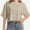 Khaki green, variant on Women's Oversized Workout Cropped T Shirts Crew Neck Short Sleeve Casual Loose Summer Crop Tee Tops