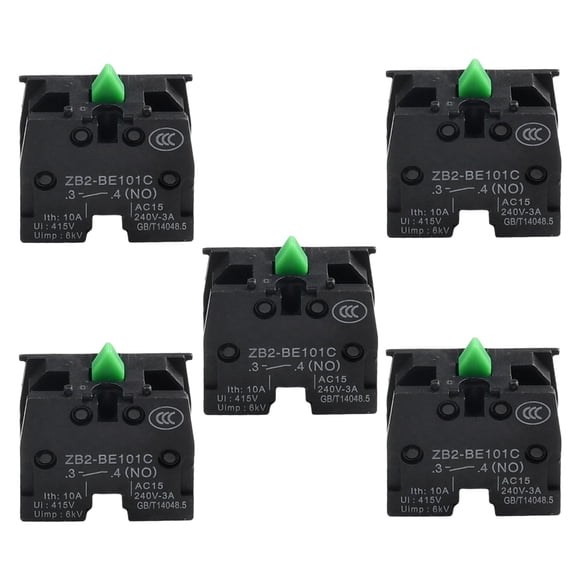 Feilian ZB2-BE101C/BE102C Bouton Poussoir Joystick Interrupteur 10A 415V 5 Pcs Multicolore