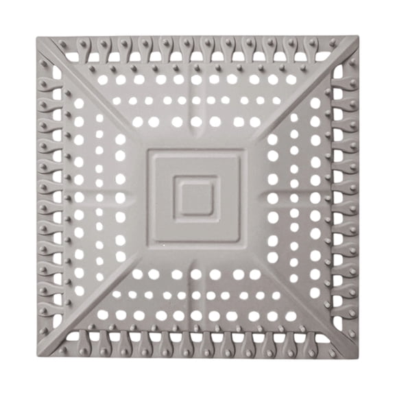 3. Square Shower Drain Hair Trap Silicone Sink Strainer Floor Cover Anti-Clogging Bath Kitchen Easy-Clean Filter