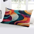 thumbnail image 5 of Vintage Geometric Throw Pillow Cover 20 x 26 Inch Decorative Pillow Cover Colorful Contemporary Minimalist Lumbar Pillowcase Seasonal Rectangle Cushion Case for Couch Sofa Bed Living Room, 5 of 7