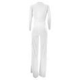 thumbnail image 5 of Wycnly Rompers for Women Fall Sexy Slit Bodycon Party Club Long Jumpsuits V-Neck Long Sleeve Formal Solid Maxi Womens Jumpsuits on, 5 of 5
