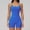 Blue, variant on Women Strappy Romper Seamless Jumpsuit Tummy Control Padded Sports Bras