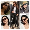 thumbnail image 5 of Gafas de sol ANDWOOD estilo ojo de gato para mujer, montura negra carey, 5 of 5