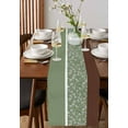 thumbnail image 4 of Sage Green Brown Flowers Table Runner Cotton Linen 72 Inch Holiday Dresser Scarves, Classic Botanical Art Elegant Tablerunner for Kitchen Coffee Dining Bedroom Dinner Scarf Décor 13''x72'', 4 of 9