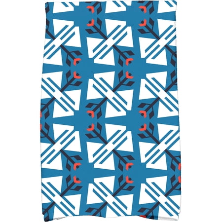 Simply Daisy 18 x 30 Jodhpur Ditsy Geometric Print Kitchen Towel