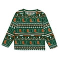 thumbnail image 2 of Infant & Newborn Outerstuff  Green Miami Hurricanes Ugly Sweater Pajama Set, 2 of 5