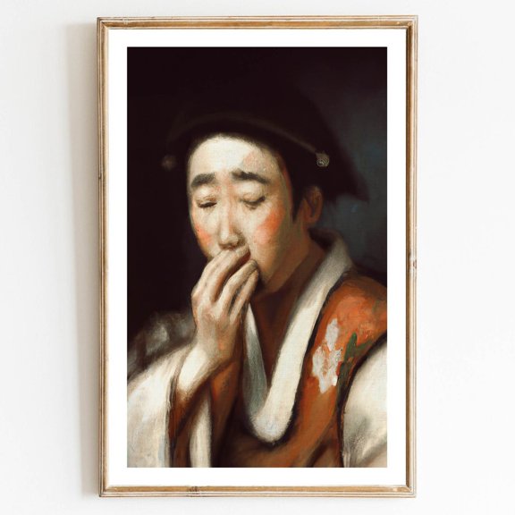Subtle Funny Bathroom Art Print Bathroom Wall Decor Man Classical Painting Vintage Mens Room Toilet Humor Poster Mens Gift For Him NO FRAMED POSTER