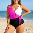 thumbnail image 2 of Riforla Womens One-Piece Swimsuit Plus Size Floral Print Tankini with High Waisted Bottoms and Supportive Underwire for Full Coverage Womens Bathing Suits Hot Pink2 L, 2 of 4