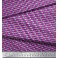thumbnail image 3 of Soimoi Purple Poly Georgette Fabric Diamond Geometric Print Fabric by the Yard 42 Inch Wide, 3 of 5