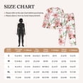 thumbnail image 4 of Pajama Sets for Women 2 Pcs, Pink Lilies Flowers Button Down Long Sleeve Sleepwear Lounge PJ Sets, 4 of 6