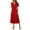 Red, variant on Tqcoqu Women's Casual Summer Dress V Neck Short Sleeve Flowy Stretchy Comfort Fit for Daily Wear Work Midi Dresses,Light Blue,Women's S-XXL