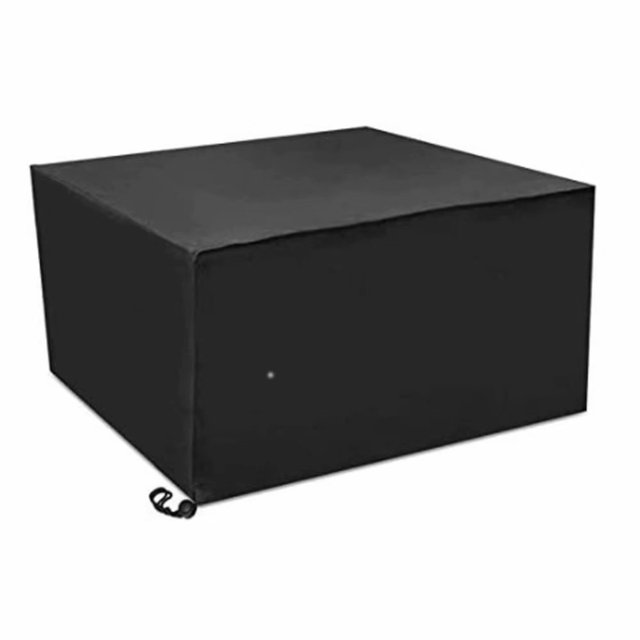 Funda para muebles de jardín de exterior de tela Oxford 420D, funda para mesa y silla de jardín, funda impermeable para jardín a prueba de polvo, negro, 123*123*74cm Rojo Verde