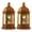 bronze, variant on Mini Lantern with Flickering LED Candles , Vintage Decorative Hanging Candle Lanterns for Halloween, Christmas, Wedding Decorations, Party, Table Centerpiece-bronze