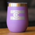 thumbnail image 2 of Bevvee Insulated Wine Tumbler 12 oz Flag Of Colorado Colorado Enthusiast Gifts Tumblers, 2 of 4