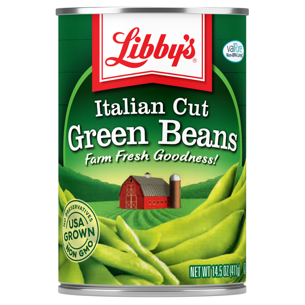 Libby's Canned Italian Cut Green Beans 14.5 oz. Can