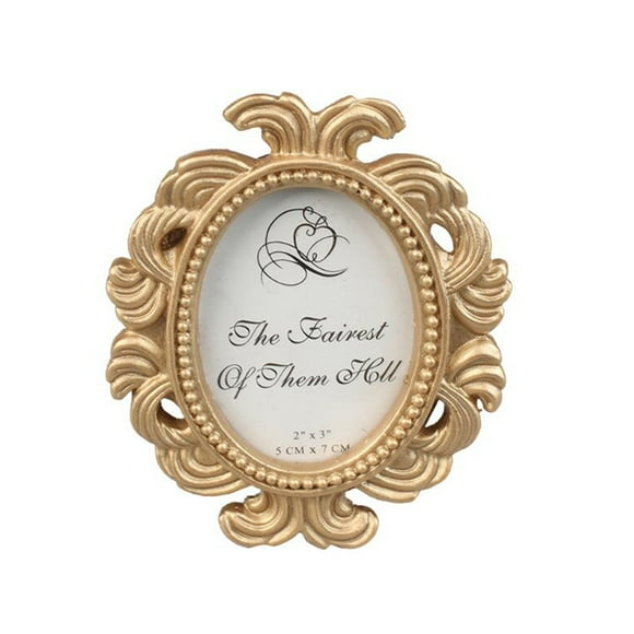 Baroque Picture Frame Style Photo Frame Vintage Picture Frame for Tabletop and Wall Display, Wedding Decorative Photo Frame,6.3x4.5cm