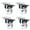 4PCS 4 Brake, variant on 4Pcs 2 Inch PU Crystal Universal Caster Wheels Set Transparent Brake For Carts Dressers Platform Trolley Chair
