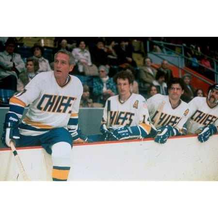 Paul Newman in Slap Shot in ice hockey outfit 24x36 Poster