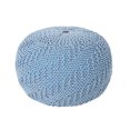 thumbnail image 1 of Noble House Spencer Cotton Round Pouf,Blue, 1 of 5