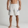 thumbnail image 5 of Aimik Contrast Pocket Shorts for Men Drawstring Closure Slim Fit Mens Athletic Shorts Summer Lightweight Fashion Shorts for Gym, 5 of 6
