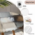 thumbnail image 3 of Gray Brown Round Tablecloth for 45-54 Inch Tables, Fitted Table Cover with Elastic Edge, Abstract Oil Painting Color Blocks Waterproof Outdoor Table Cloth Protector for Patio Garden Dinner Picnic, 3 of 9