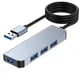 thumbnail image 1 of 2013U3 4-en-1 USB Hub Splitter Multipuerto USB 3.0 Adaptador a USB3.0 * 4 Extensión USB portátil con Eccomum Gris, 1 of 7
