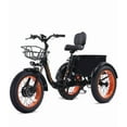 thumbnail image 1 of NOMIGO Tricycles Électriques Pliants 7 Vitesses 3 Roues Vélo Électrique avec Pneus Larges 48V15Ah 20*4.0 Pouces Grand Panier pour Adultes Moteur Puissant 500W Noir, 1 of 8