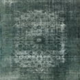 thumbnail image 1 of Ahgly Company Indoor Square Mid-Century Modern Grayish Turquoise Green Oriental Area Rugs, 3' Square, 1 of 6