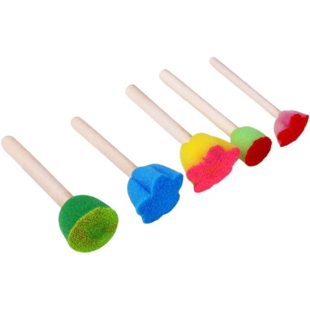 5 uds esponja para pintar estampador en forma de flor esponja de espuma cepillo herramientas de pintura para pintar dibujo DIY manualidades sello