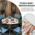 thumbnail image 2 of Fall Maple Leaf Football Round Tablecloth for 55-60 Inch Tables, Fitted Table Cover with Elastic Edge, Autumn Farmhouse Vintage Waterproof Outdoor Table Cloth Protector for Patio Garden Dinner Picnic, 2 of 9