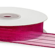 6 Unit Shocking Pink Iridescent Ribbon 5/8"x25 Yds - 70% Nylon Unit pack 1
