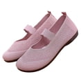 thumbnail image 5 of Dweltoz Mary Jane Flat Shoes for Women Slip-On Wide Toe Box Flats Comfy Breathable Work Low Heel Ballet Shoes,Pink 39, 5 of 5