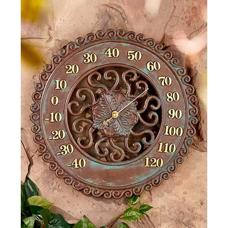 thermometer outdoor ceramic indoor woodland authentic duty cold heavy cast modern walmart