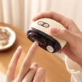 thumbnail image 4 of 2-in-1 Smart Electric Nail Clipper & Polisher, Rechargeable Automatic Nail Clipper, Automatic Nail Trimmer with Debris Container and LED Light, Nail Grinder for Adults and Seniors, Purple, 1PCS, 4 of 7