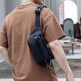 thumbnail image 4 of Bolso de pecho impermeable de PU para hombre, riñonera para deportes al aire libre, bolso de hombro, bolso de mensajero, bolso de hombre de moda, 4 of 5