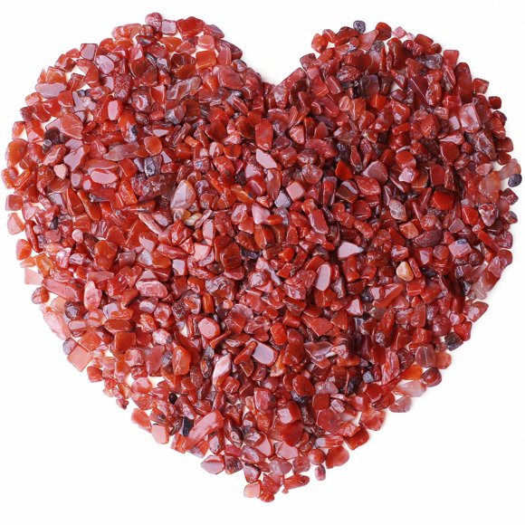 Cornalina roja QINJIEJIE Crystal Polished Rocks 250-300 g