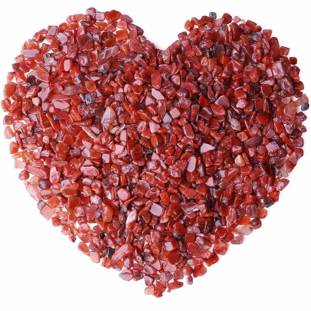 Cornalina roja QINJIEJIE Crystal Polished Rocks 250-300 g