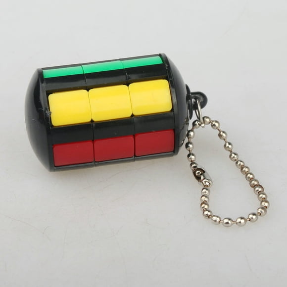 4 Pcs Magic Cube 3D Puzzles Jigsaw with Keychain Kids Learning Toys Educational Toys for Children Anti-stress Funny Games for Adults, 56*28*28mm