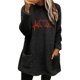 thumbnail image 1 of Gibobby Sudaderas para mujer Sudadera con capucha de felpa con bolsillo y manga larga con cuello redondo y estampado navideño informal para mujer(Negro,CH), 1 of 3